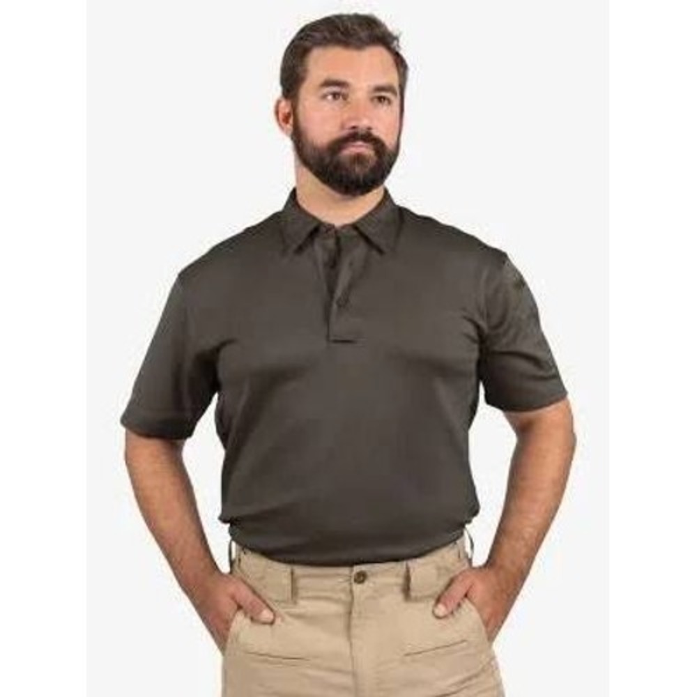 Propper Tactical Polo Shirt Mens Large Brown Performance Moisture Wicking Work‎